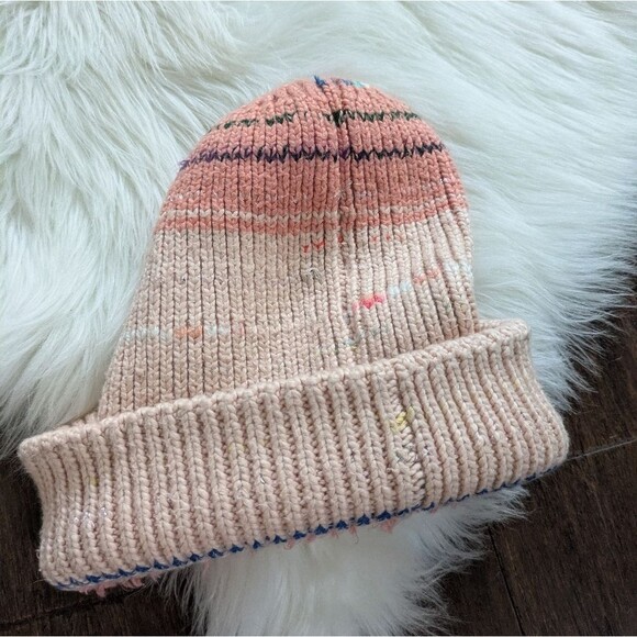 Anthropologie Sherbet Striped Beanie Hat Pink Sparkle Stocking Cap main image 4